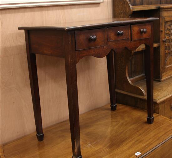A Georgian mahogany lowboy W.76cm